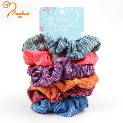 Warm color fabric elastic hair scrunchie H-0013